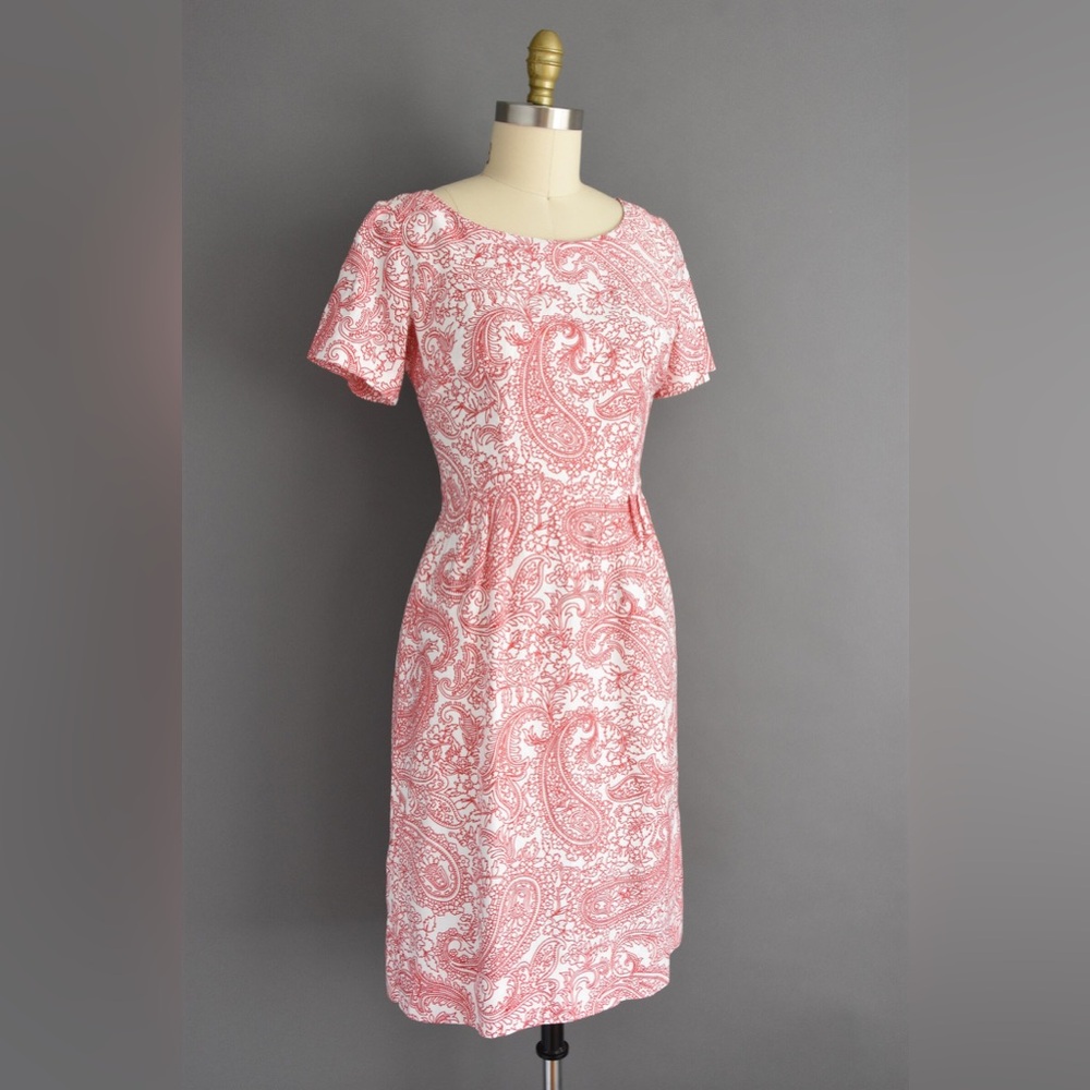 Vintage 1950s Paisley Cotton Dress